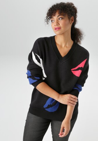 Aniston Pullover in Schwarz: Vorderseite