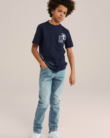 Maglietta di WE Fashion in blu: frontale