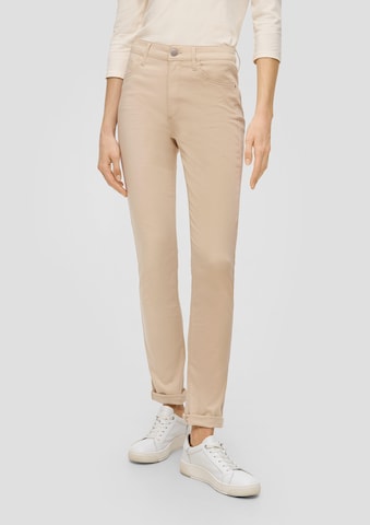 s.Oliver BLACK LABEL Slimfit Jeans 'Betsy' in Beige: predná strana