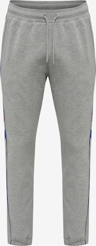 Hummel Ozke Športne hlače 'Durban' | siva barva: sprednja stran