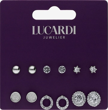 Lucardi Oorbellen 'Statement' in Zilver: voorkant