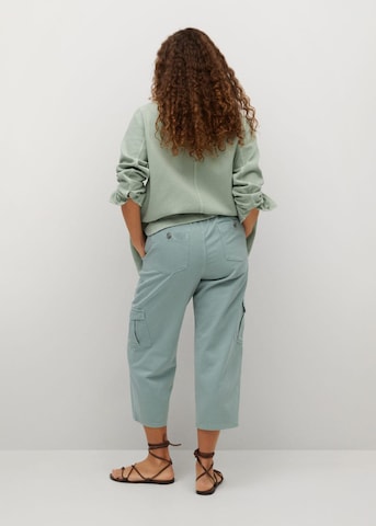 MANGO Loose fit Cargo Jeans in Green