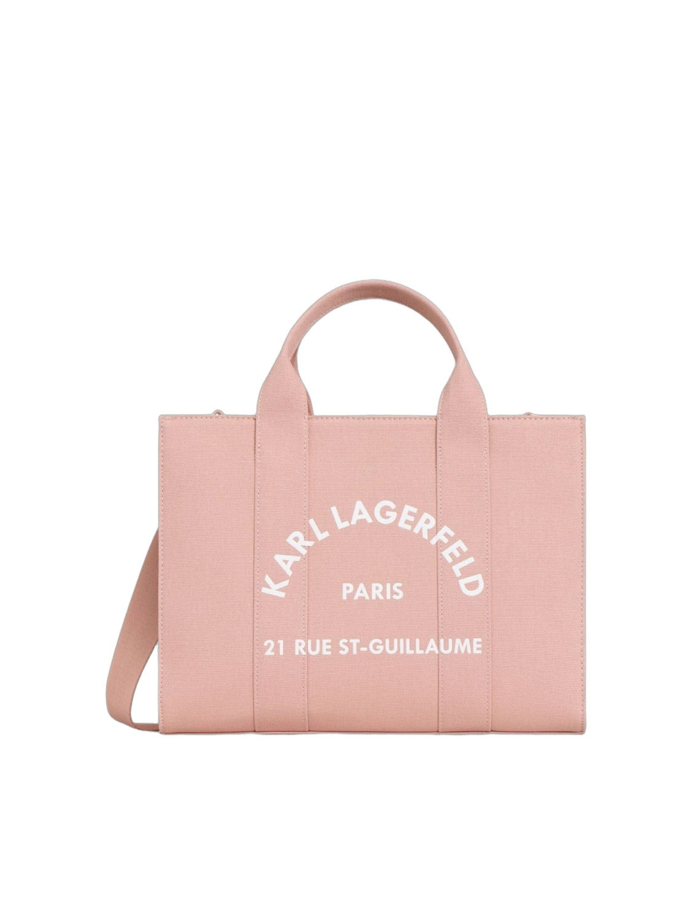 Cabas 'Carré' Karl Lagerfeld en rose : devant