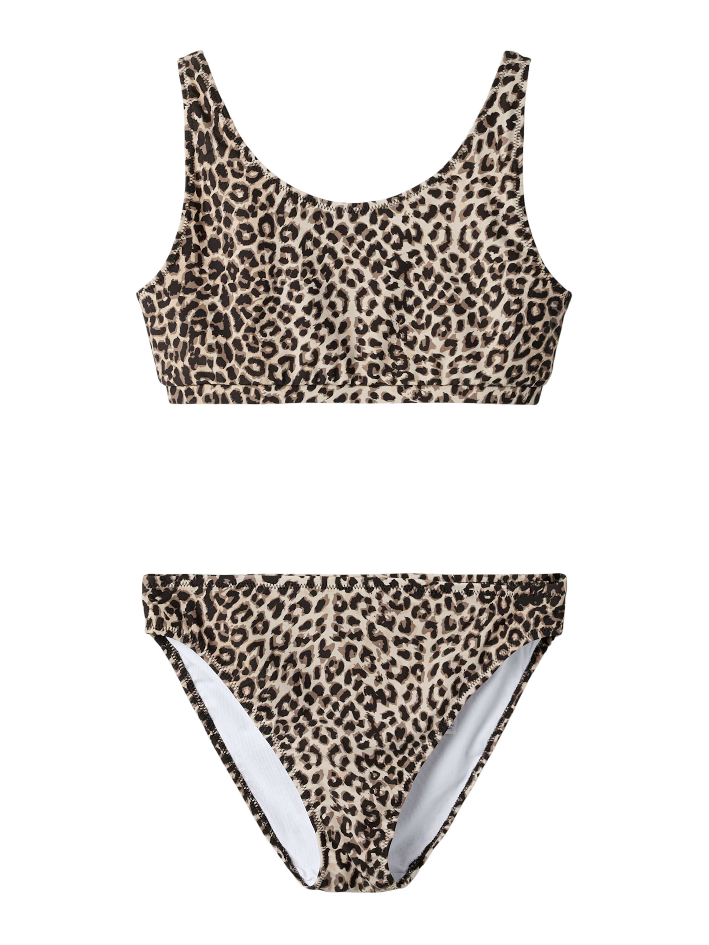 NAME IT Bustier Bikini 'NKFZAnimal' i brun: forside