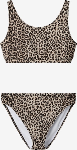 NAME IT Bikini 'NKFZAnimal' i brun: forside