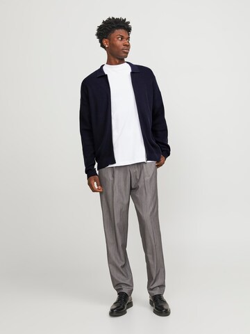 JACK & JONES Pletena jopa 'SPRING' | modra barva