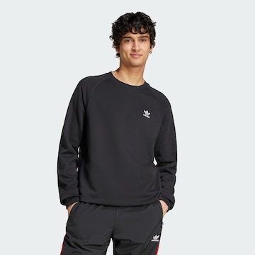 ADIDAS ORIGINALS Sweatshirt 'Trefoil Essentials' in Schwarz: Vorderseite