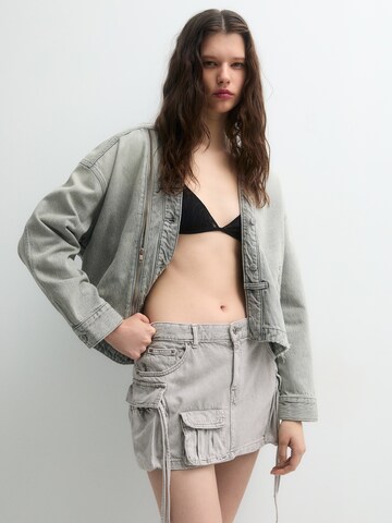 Pull&Bear Skirt in Grey: front