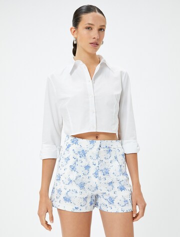Koton Regular Pleat-Front Pants in Blue