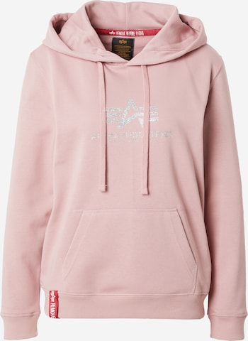 Felpa di ALPHA INDUSTRIES in rosa: frontale