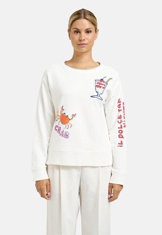 Milano Italy Sweatshirt in White: front