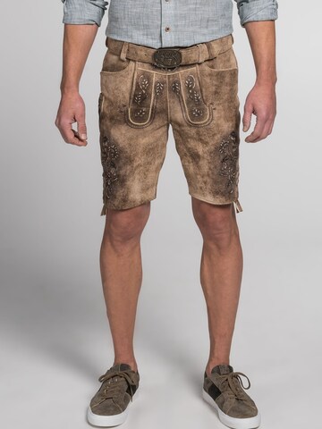 SPIETH & WENSKY Regular Traditional pants 'Andro' in Brown: front