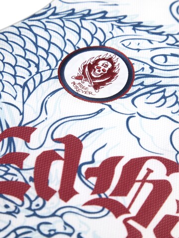 Tricou 'Soaring Dragon Football' de la Ed Hardy pe alb