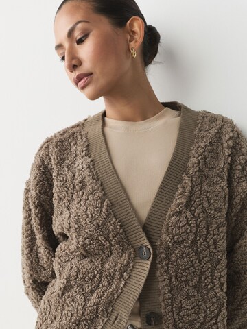 Next Fleecová mikina – hnědá