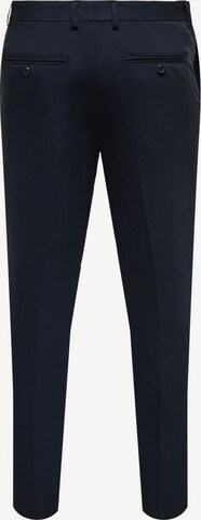 Only & Sons Regular Pleated Pants 'Eve' in Blue