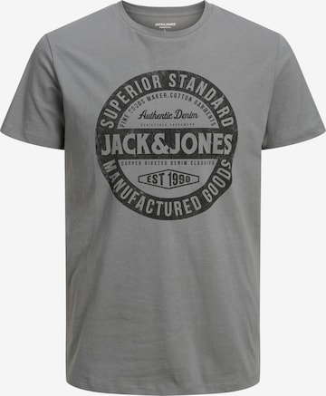 JACK & JONES Póló 'JEANS' - szürke: elől