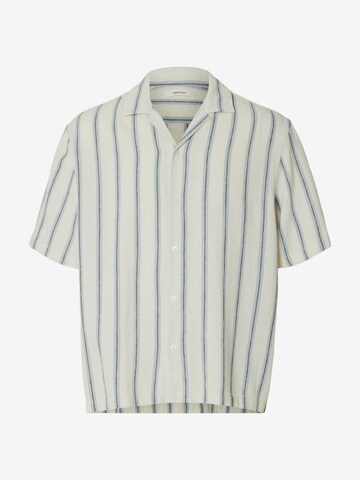 Chemise 'SLHCAL' SELECTED en blanc : devant