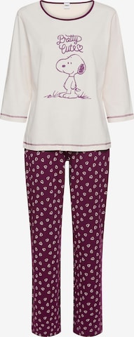 PEANUTS Pyjama in Rot: Vorderseite