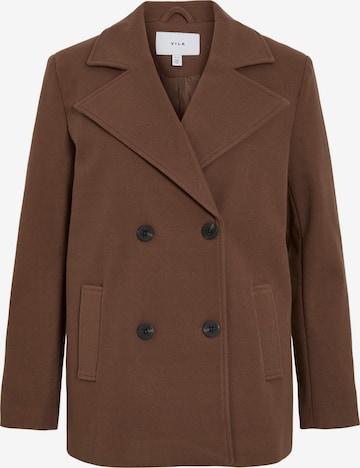 VILA Between-seasons coat in Brown: front