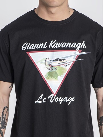 Gianni Kavanagh T-Shirt 'Le Voyage' in Schwarz