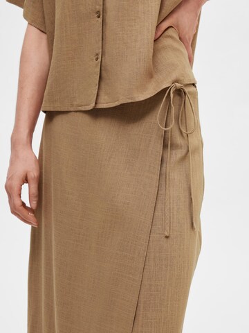 SELECTED FEMME Skirt 'Loisa' in Brown