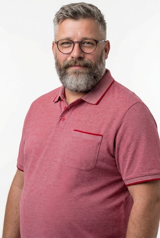 Men Plus Shirt in Rood