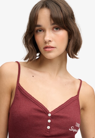 Superdry & Co Top in M in de kleur Bordeaux / Wit, Productweergave