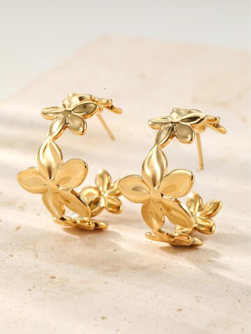 Orecchini 'Bloom Flower Hoop' di Hey Happiness in oro