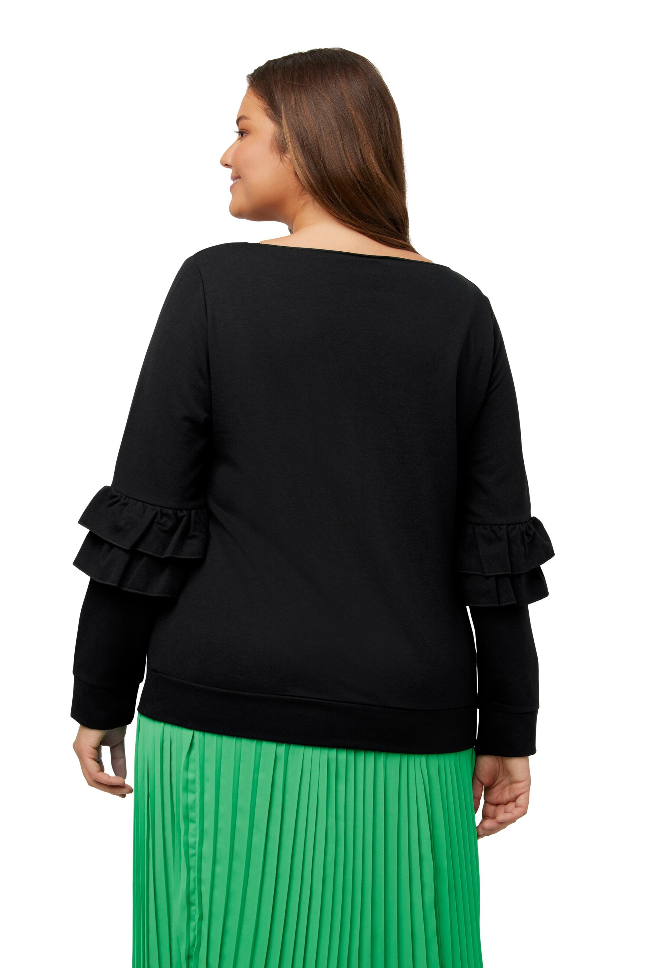 Sweat-shirt Ulla Popken en noir