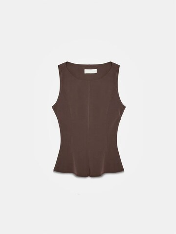 Dilvin Top in Brown: front