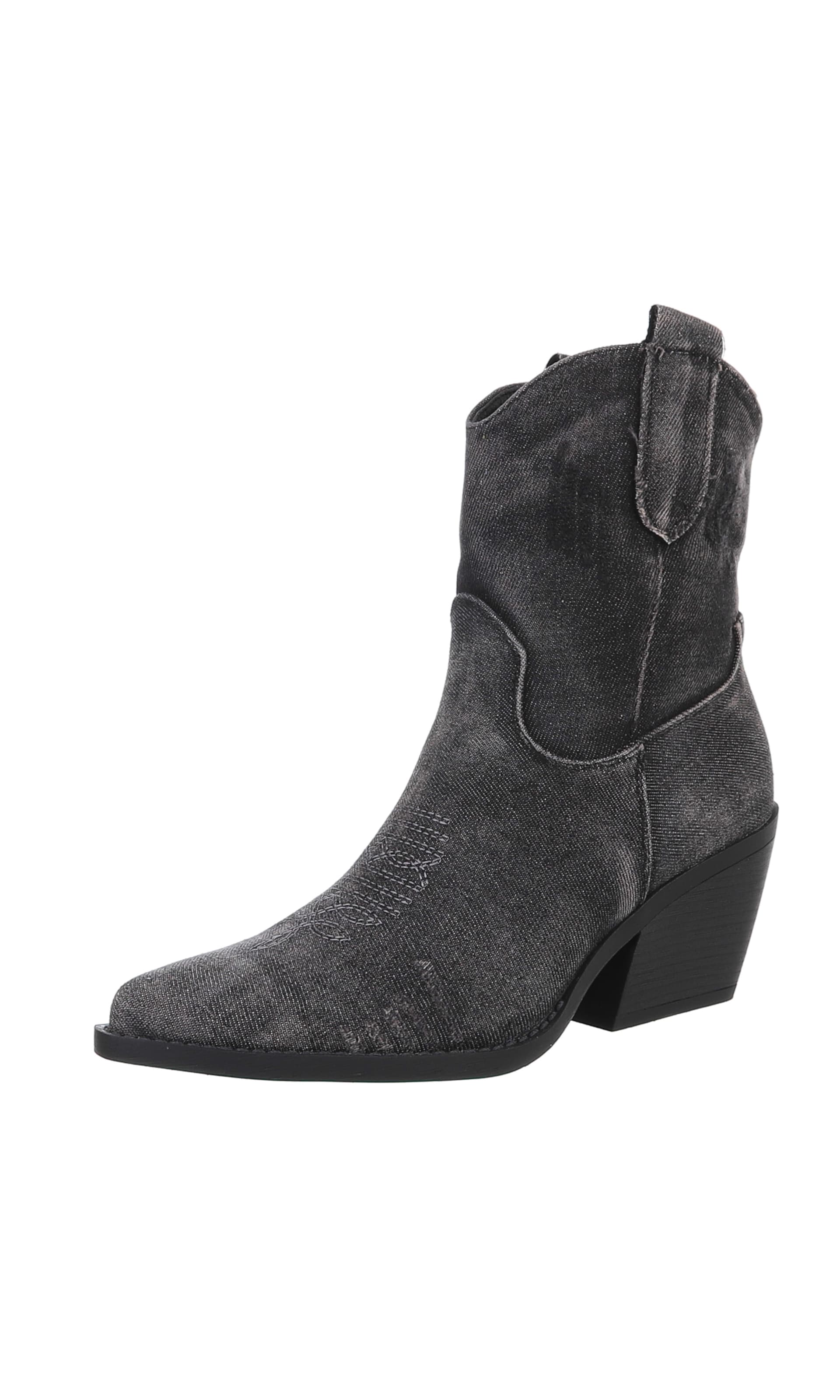 Ital-Design Cowboy Boots in Black: front