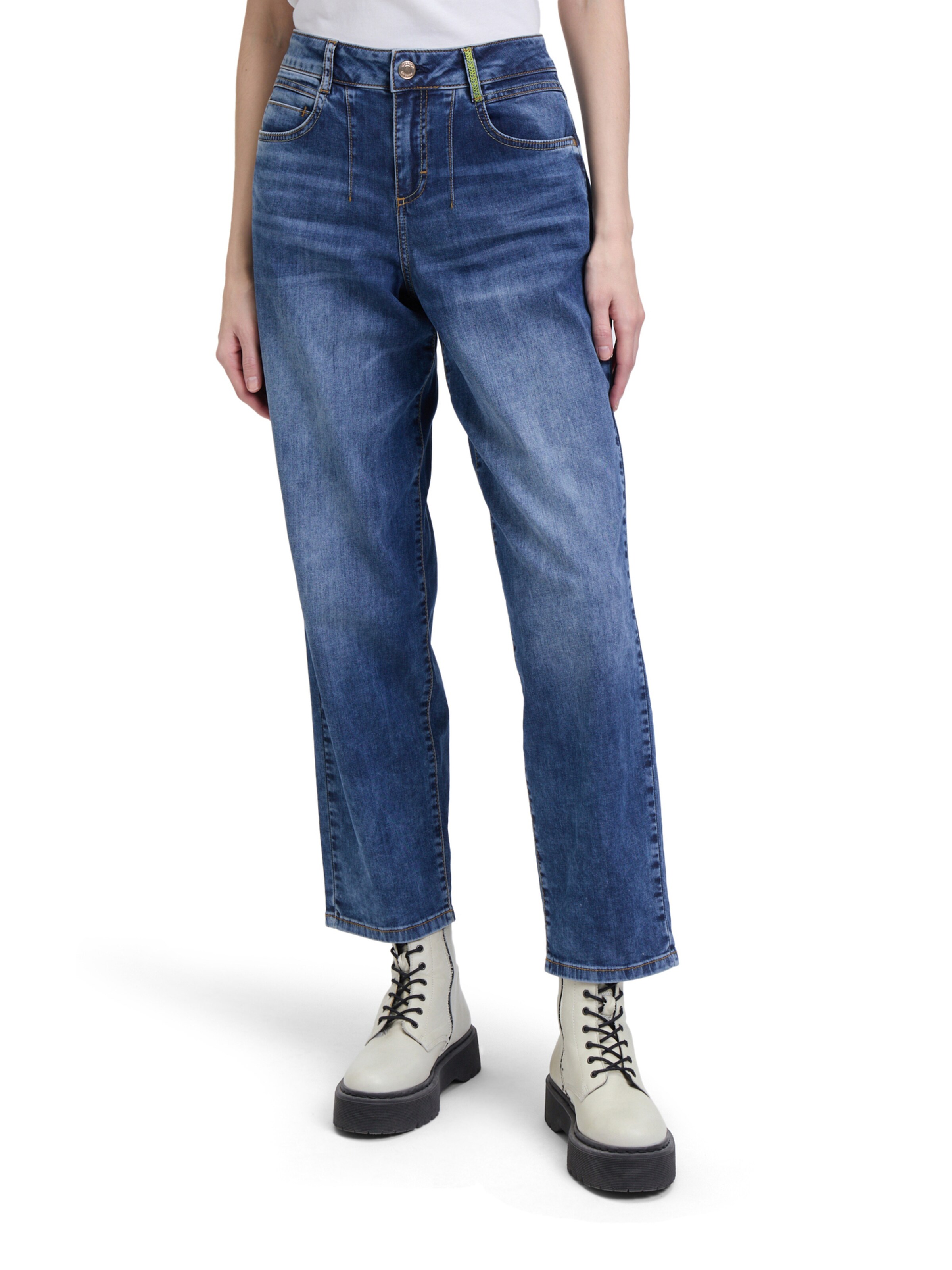 Loosefit Jean 'Used Look' Cartoon en bleu : devant
