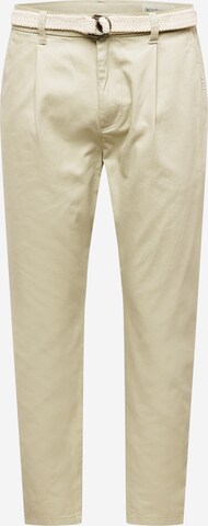 TOM TAILOR DENIM Pleat-Front Pants in Green: front