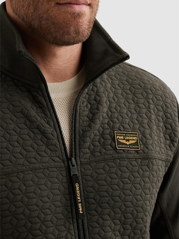 Felpa 'PME LEGEND - Sweat jacket with textures and flight pocket' di PME Legend in verde