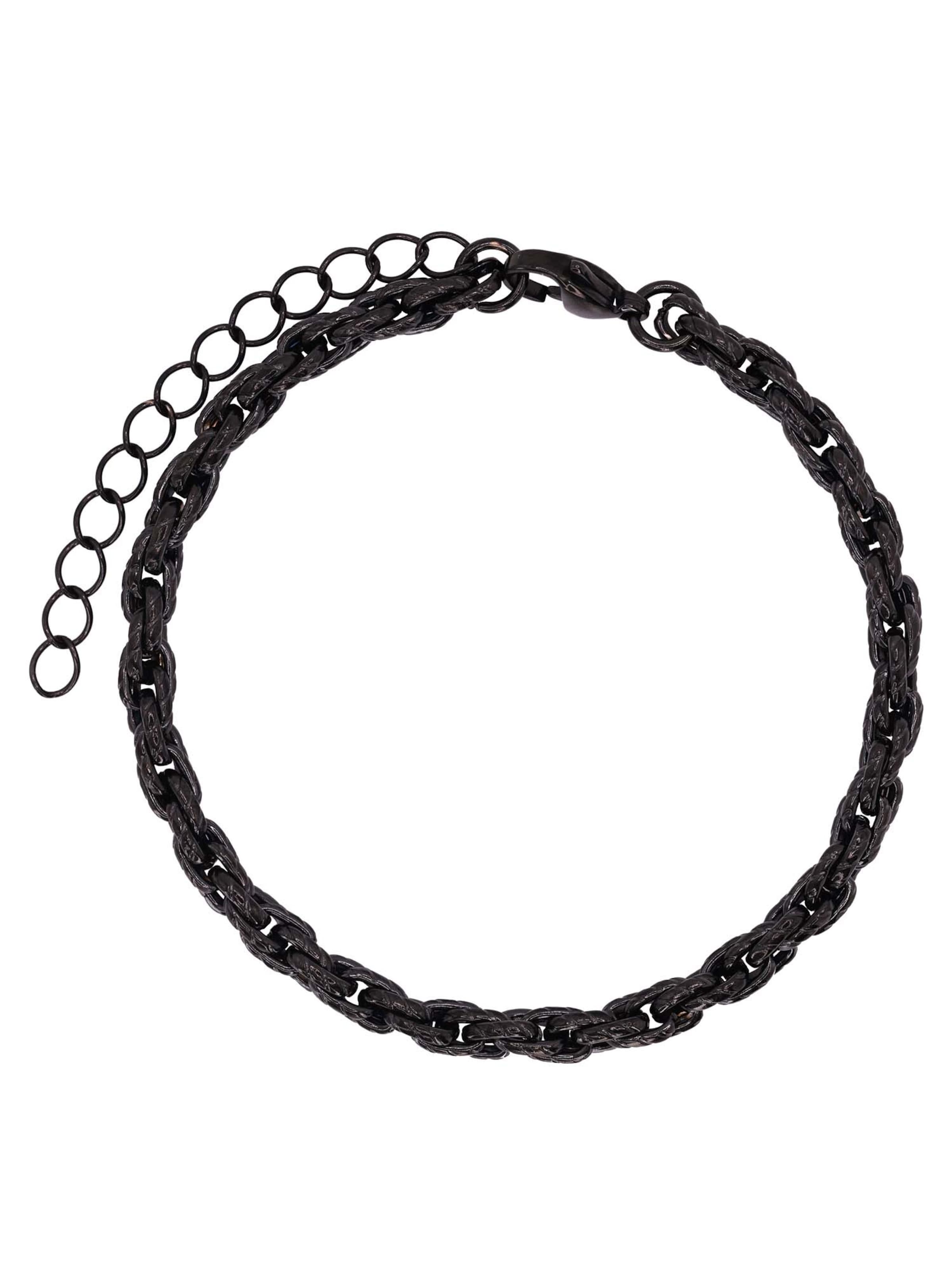 Bracelet 'Gavin' Heideman en noir : devant