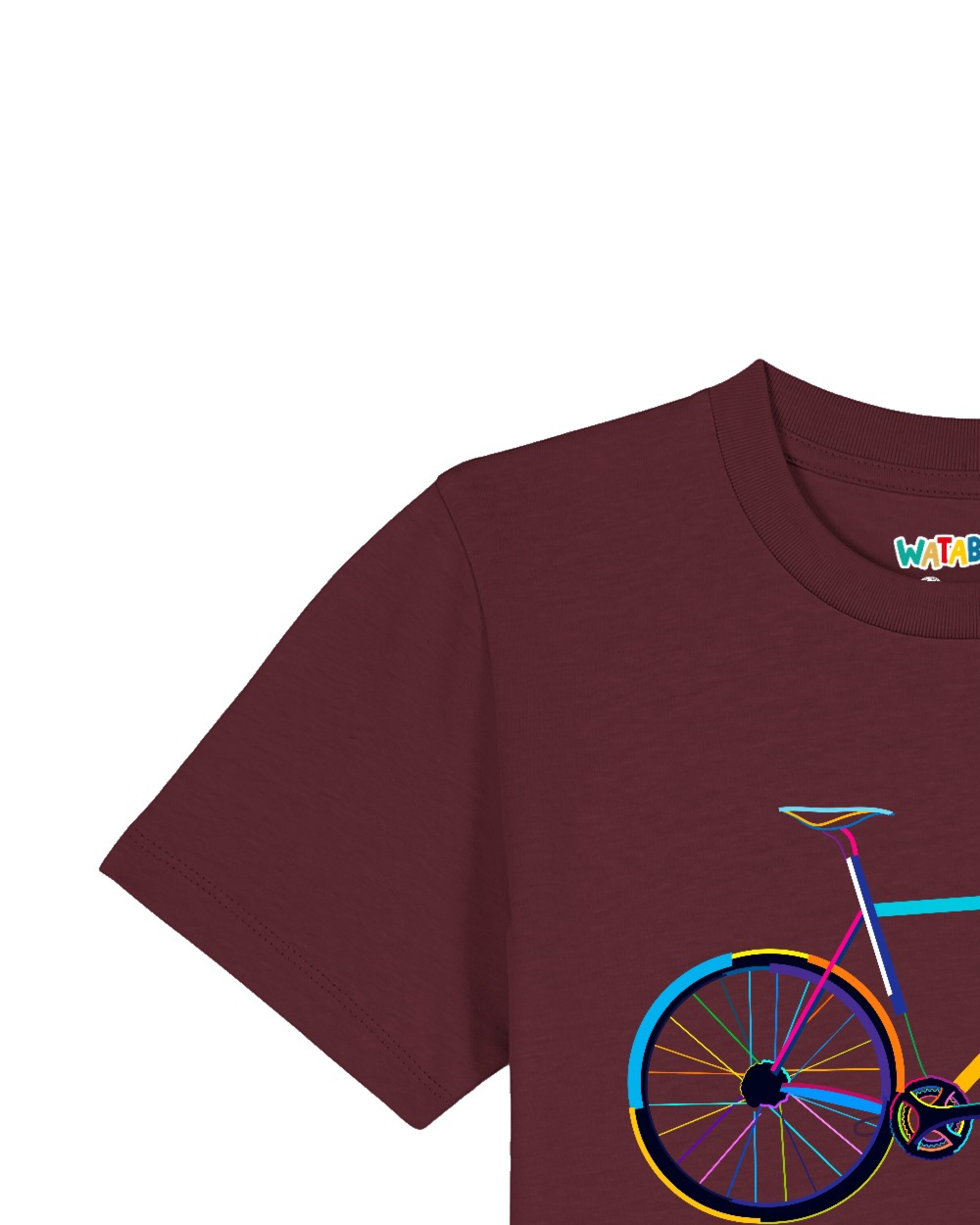 T-Shirt 'Fahrrad by night' watabout.kids en rouge