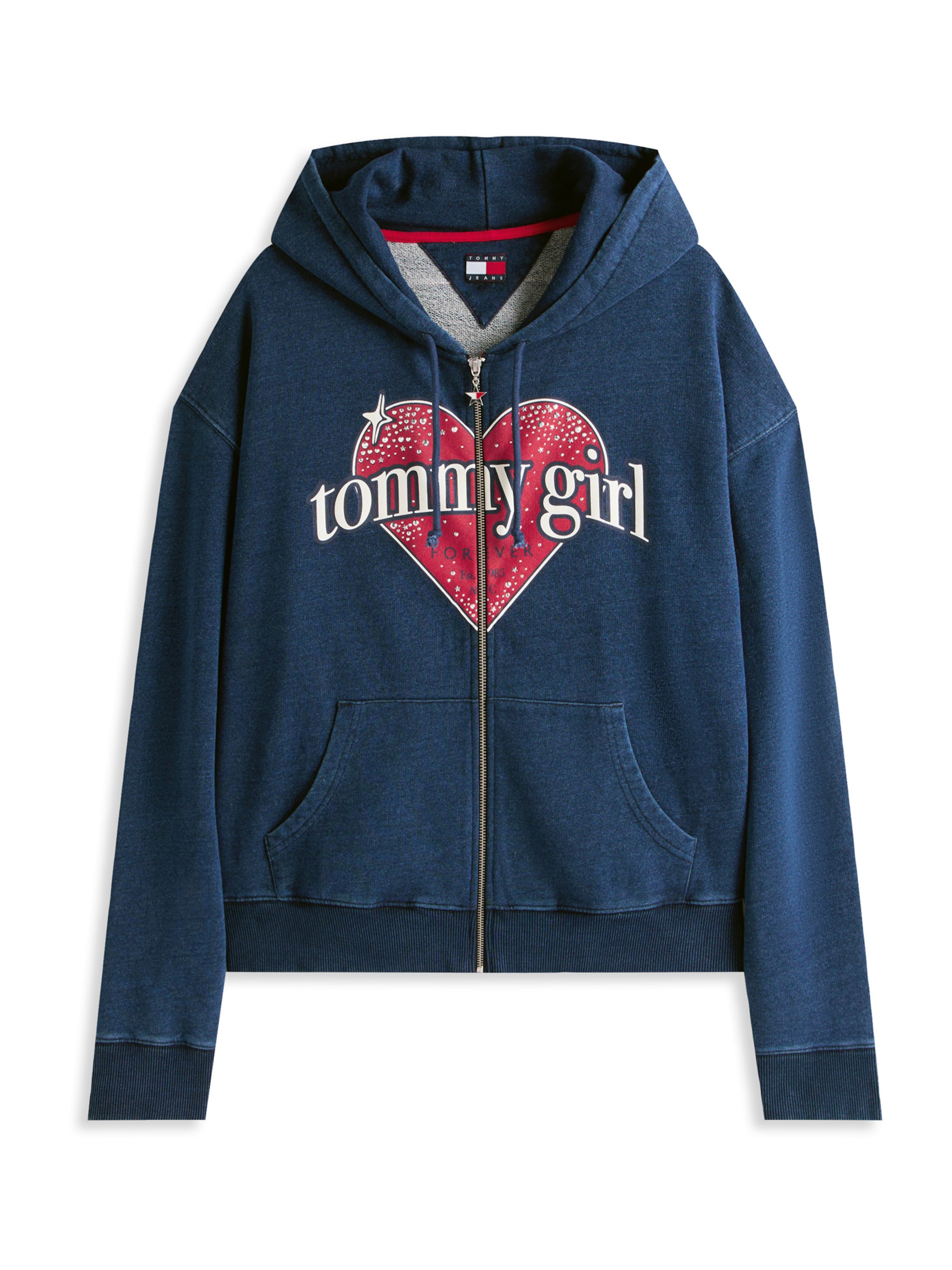 Tommy Jeans Tepláková bunda - Modrá: predná strana