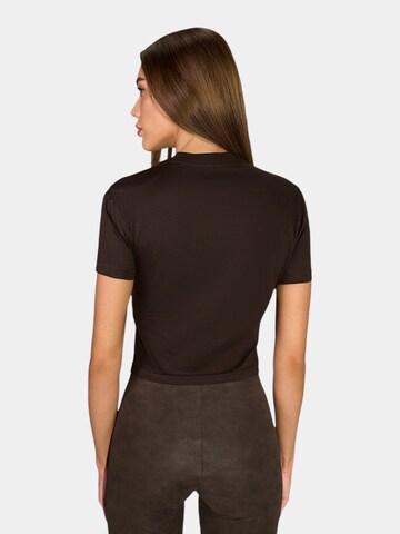 Made By Society Shirt 'Tricou SKIM - T27472' in Brown