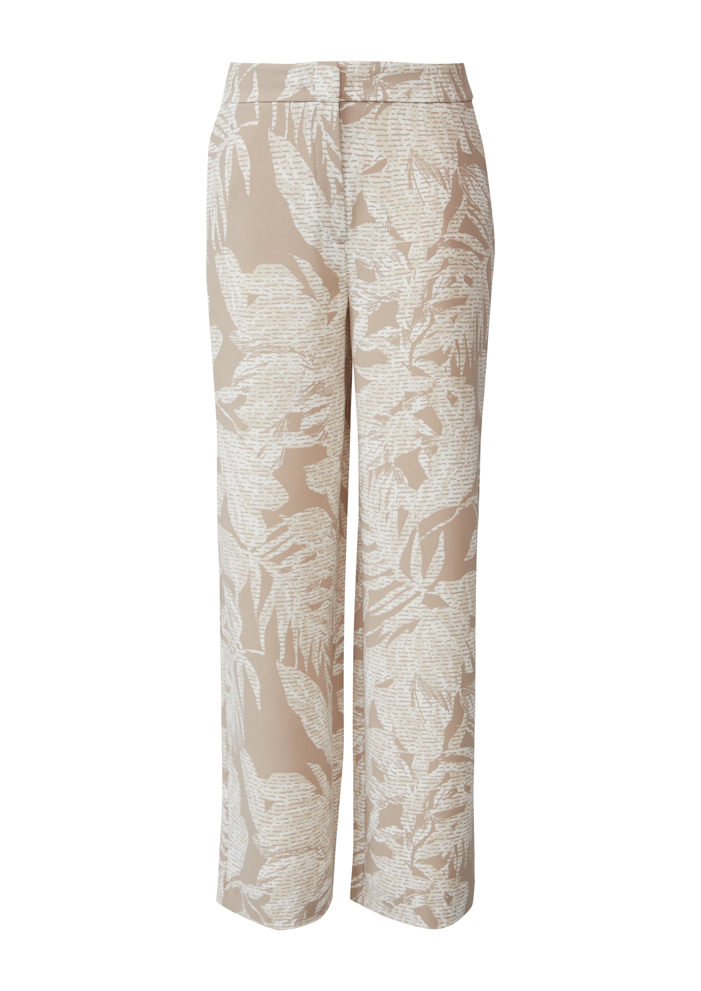 COMMA Regular Broek in Beige: voorkant