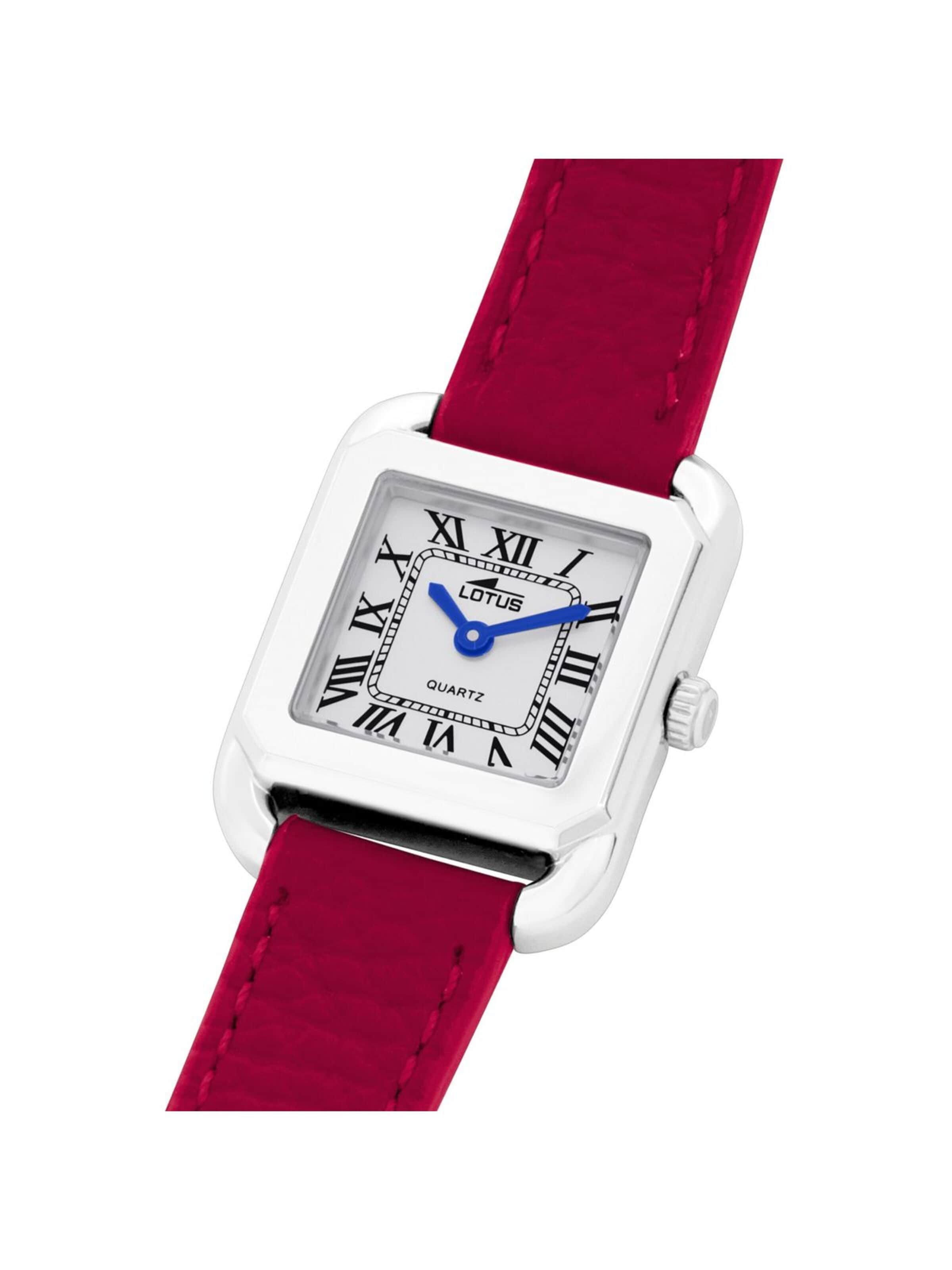 Montre à affichage analogique Lotus en rouge