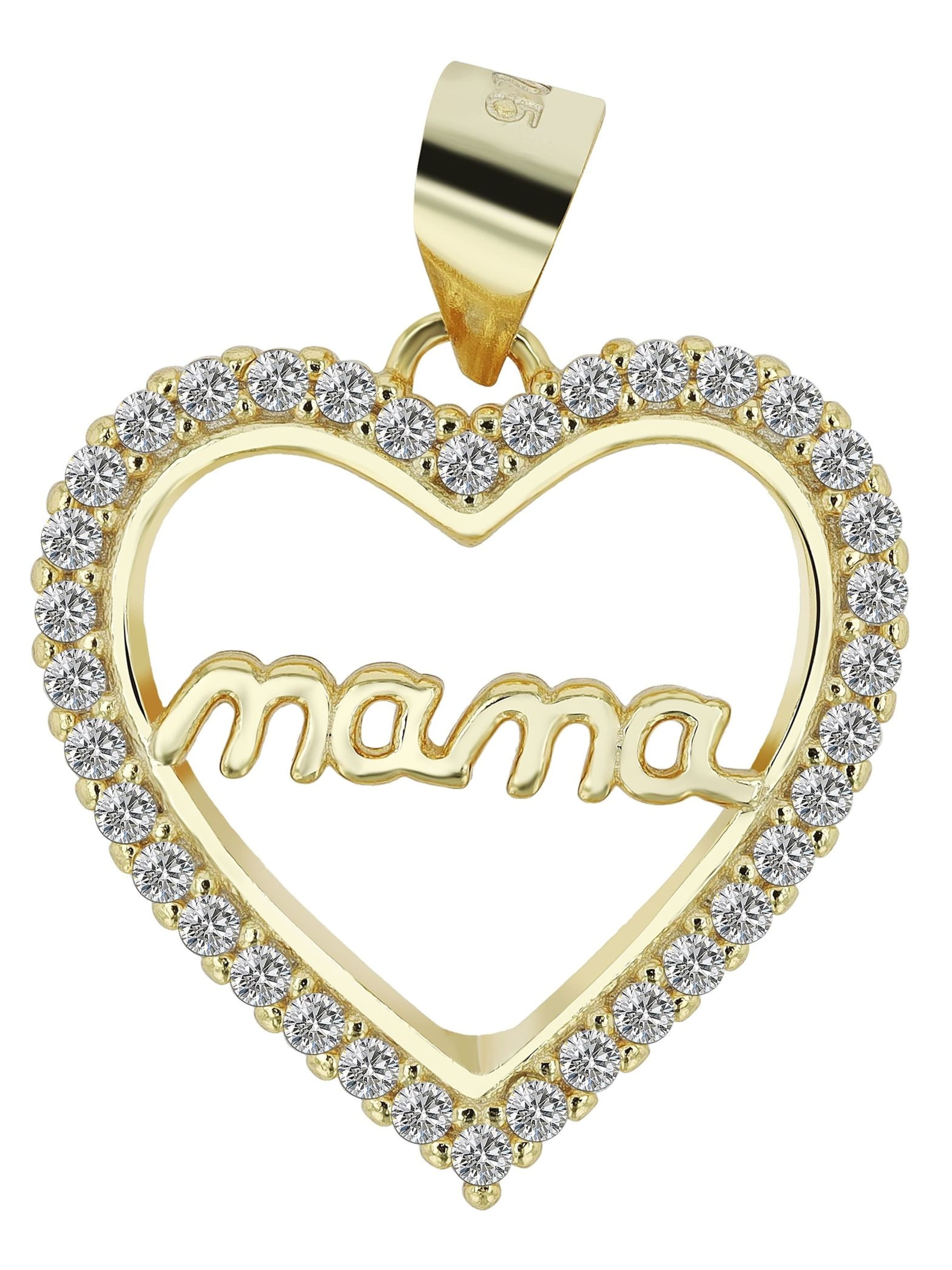 Akzent Pendant 'Nolan, 925 Sterlingsilber, langlebig' in Gold: front