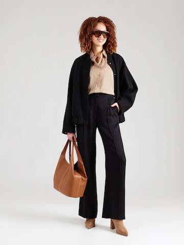 Karl Lagerfeld Wide Leg Hose 'EVERYDAY' in Schwarz