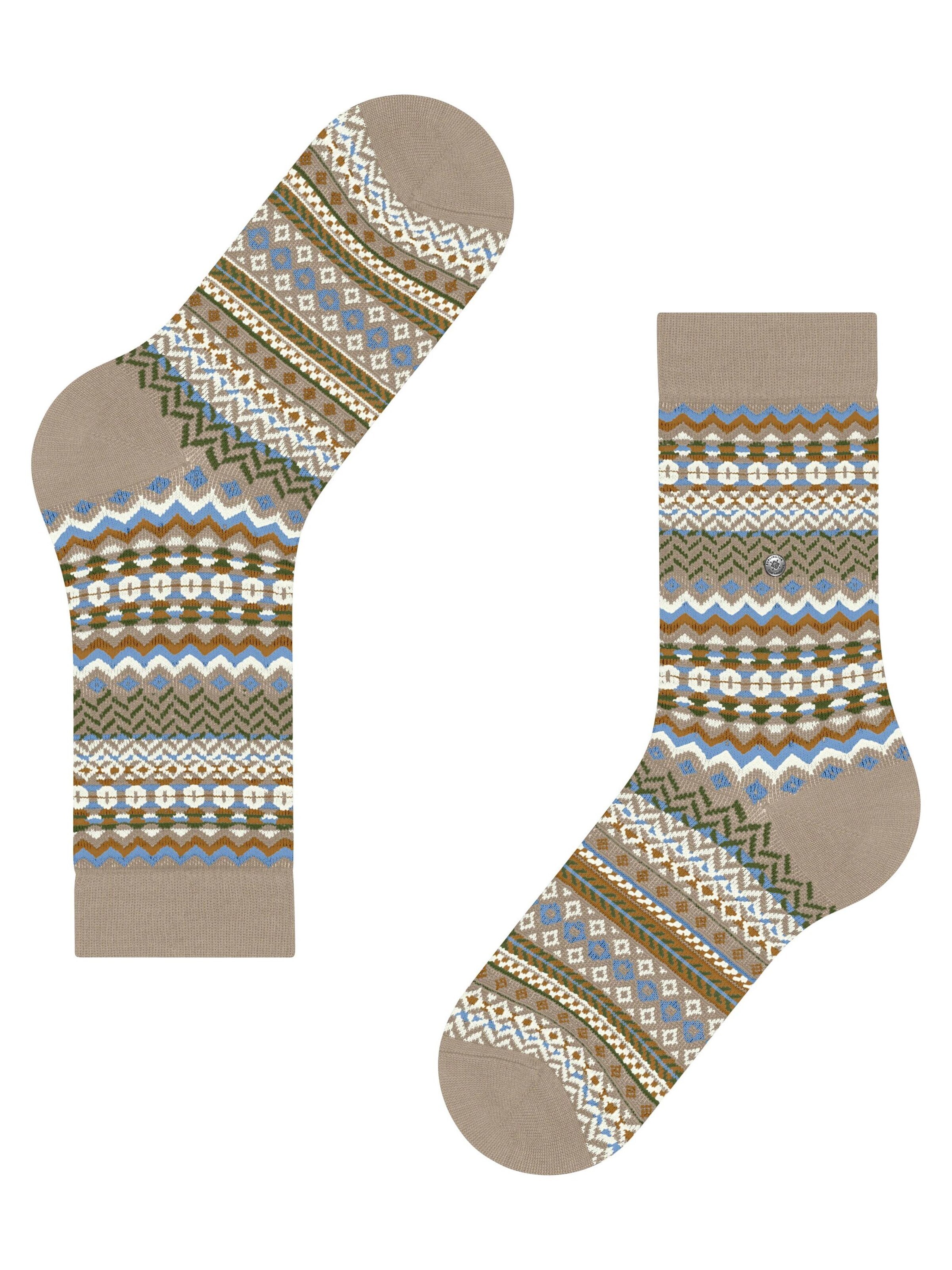 BURLINGTON Socken 'Fair Isle'‌‌‌‌‌ in Braun
