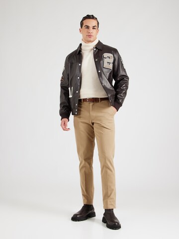 JACK & JONES Slimfit Ráncos nadrág 'JPSTOLLIE FRANCO' - bézs