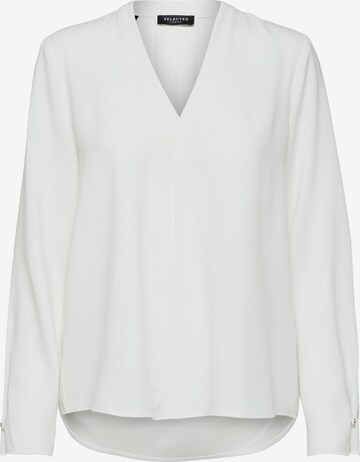 Selected Femme Petite Blouse 'LUNA' in White: front