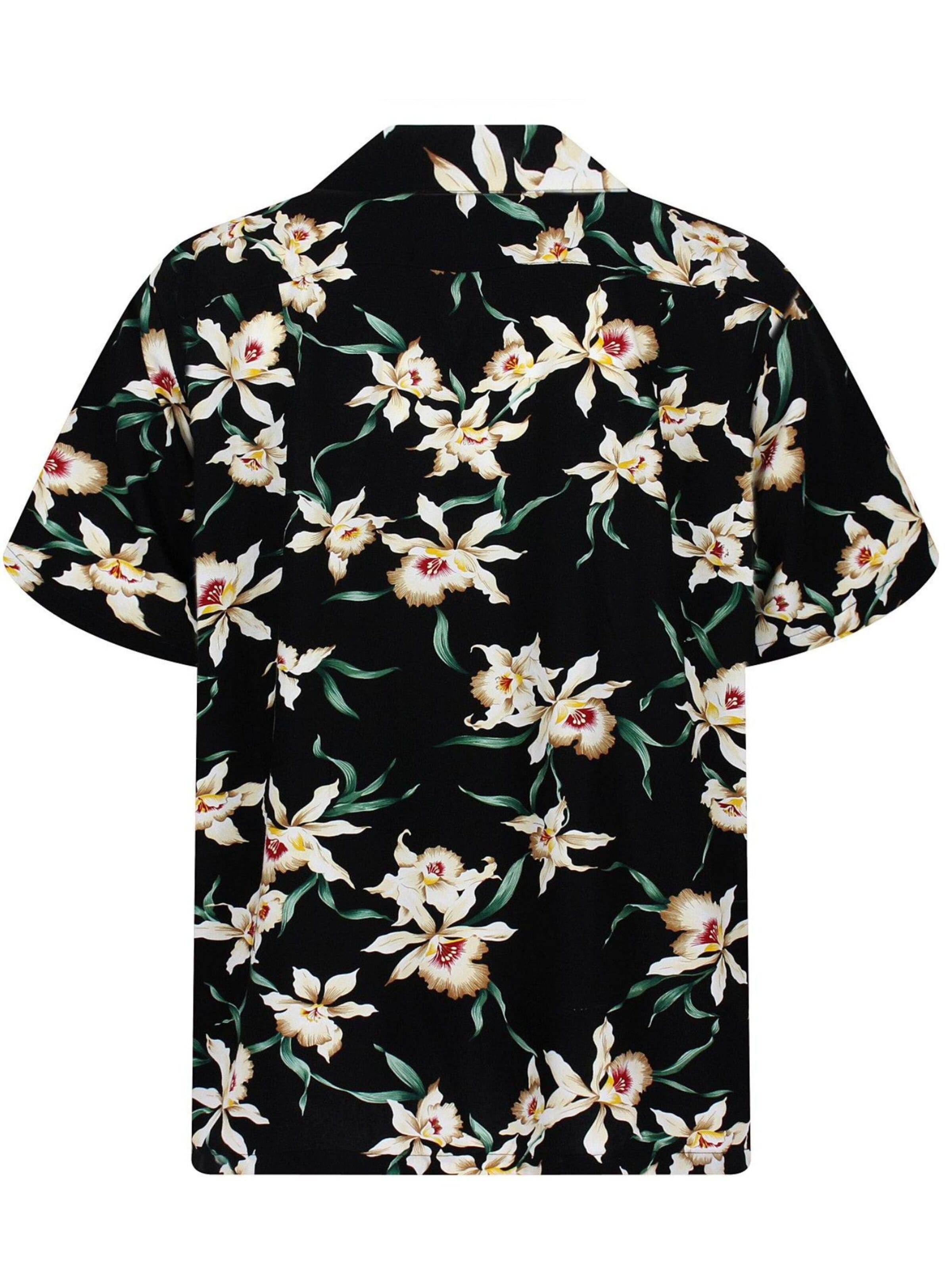 Regular fit Camicia 'Tom Selleck Star Orchid' di Paradise Found in nero