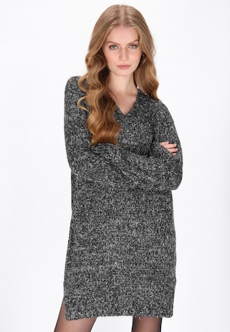 DreiMaster Vintage Gebreide jurk in Grijs: voorkant