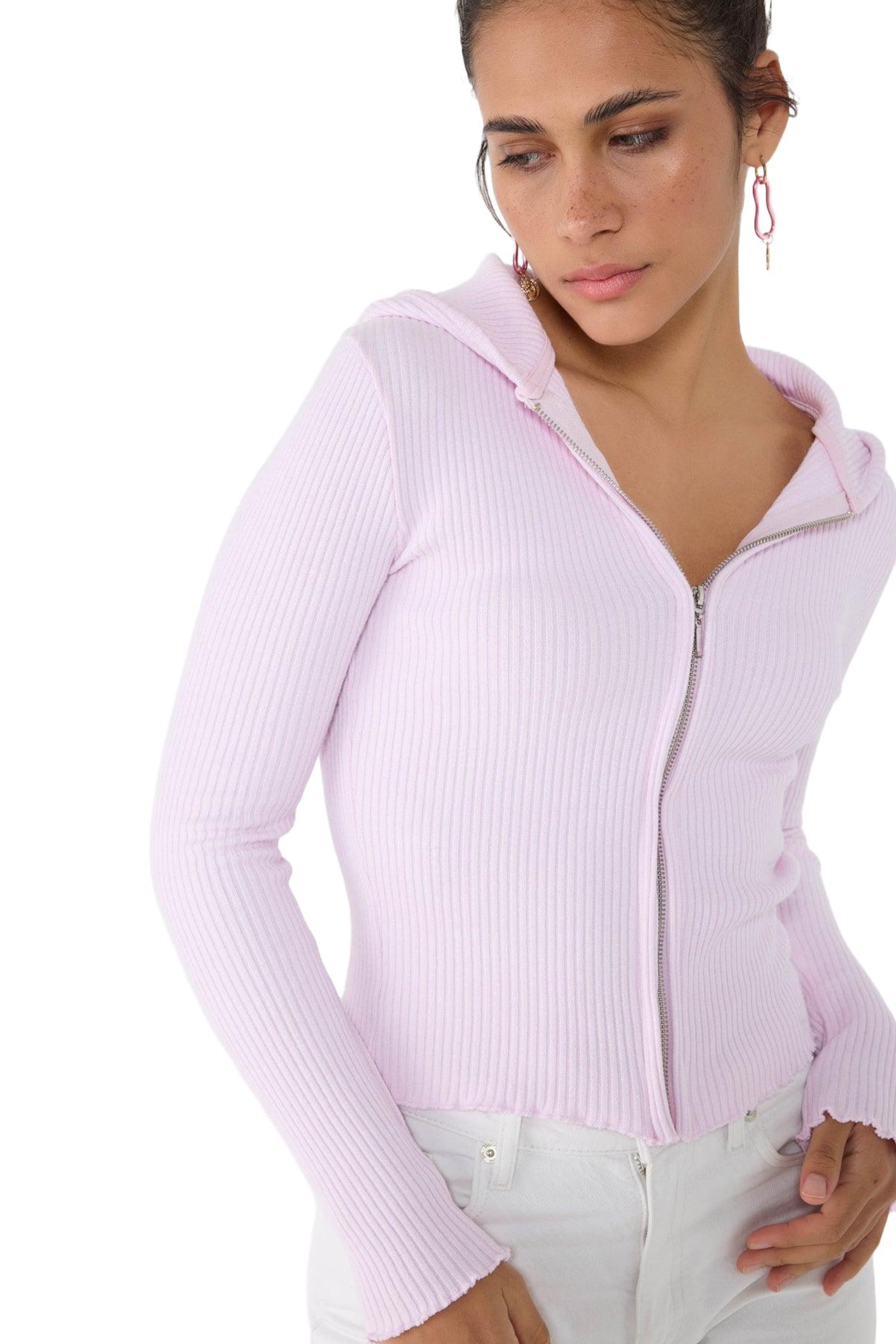 Cardigan No Matter What en rose : devant