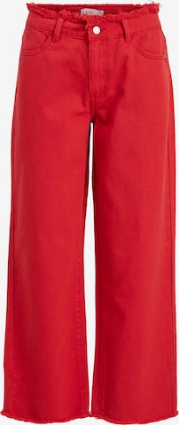 VILA - Perna larga Calças de ganga 'Olimia' em vermelho: frente