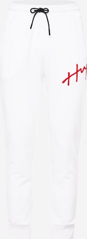 HUGO Red Tapered Broek 'Drog' in Wit: voorkant